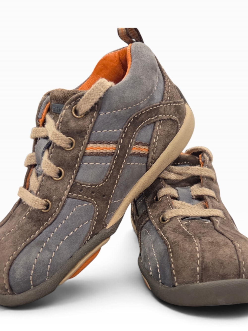 Stride Rite Charlie STG 3 Toddler Shoes 7M Colorblock Sneaker Gray Blue Orange